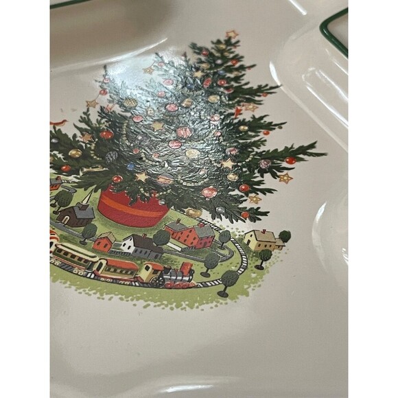 1994 Pfaltzgraff Christmas Heritage Tree Dish 8-1/4"x7-3/8" USA Ceramic - Picture 6 of 6